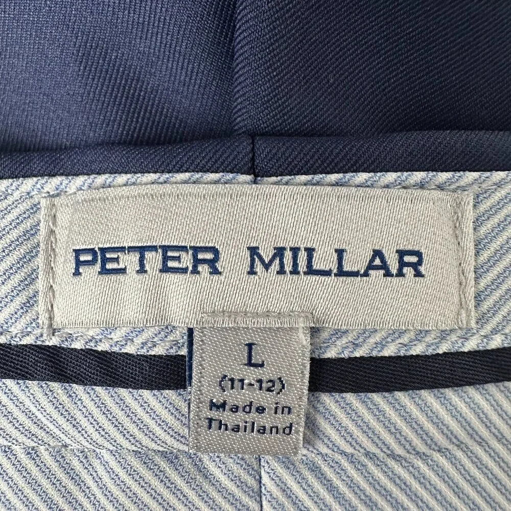 Peter Millar Youth Salem Performance Classic Fit Golf Short, Size L (11-12) Navy